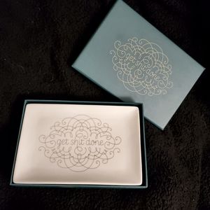 New in Box Fringe Studio's Get Shit Done decorative plate